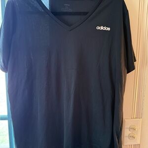 Adidas eco Plus 3x Women's Black V-Neck Tee